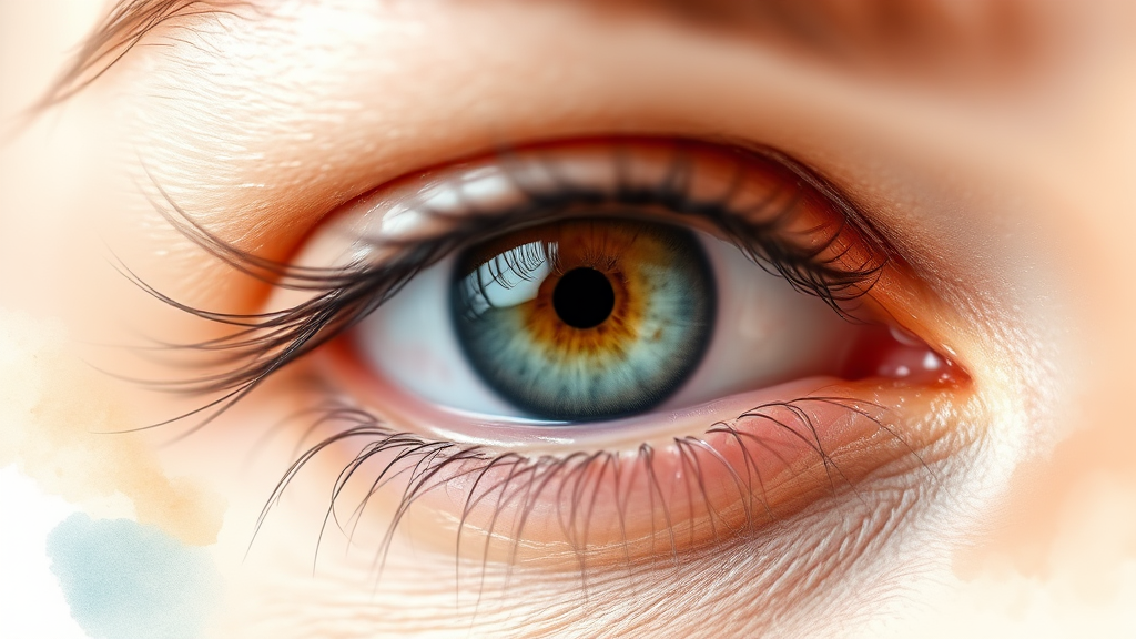 안구건조증 진단 방법 (watercolor 스타일)