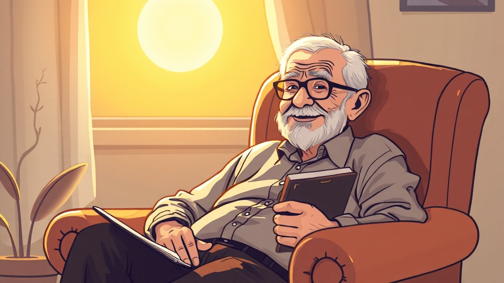 행복한 노후, 지금부터 준비하세요! 😊 (illustration 스타일)