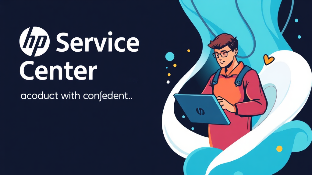 HP 서비스센터, 든든한 지원군! (illustration 스타일)