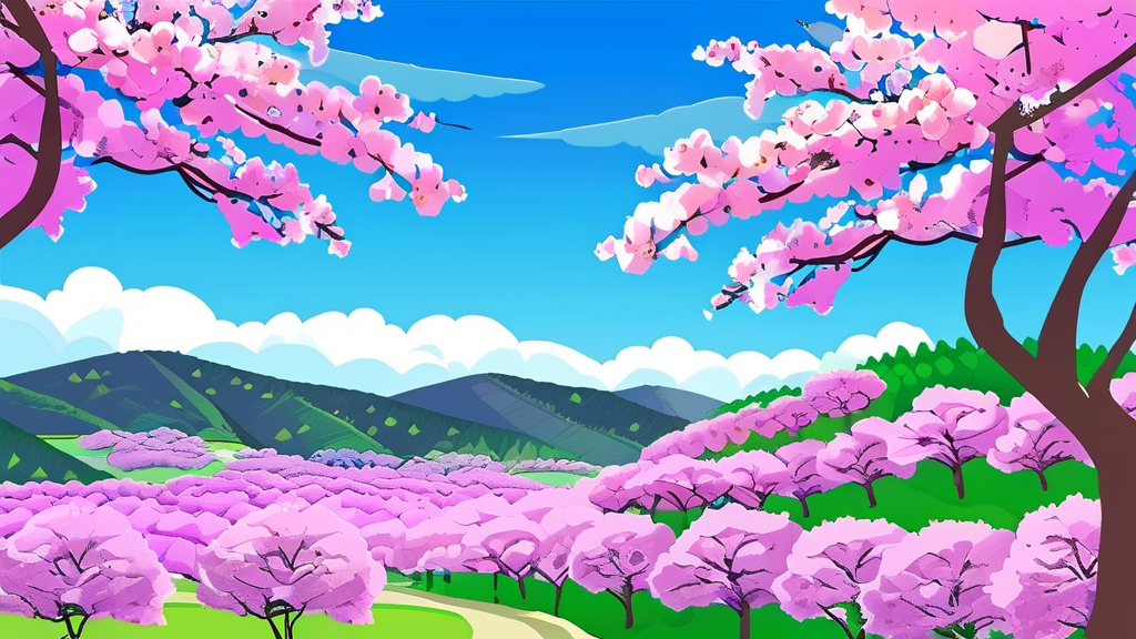 진해 군항제: 대한민국 대표 벚꽃 축제 (cartoon 스타일)