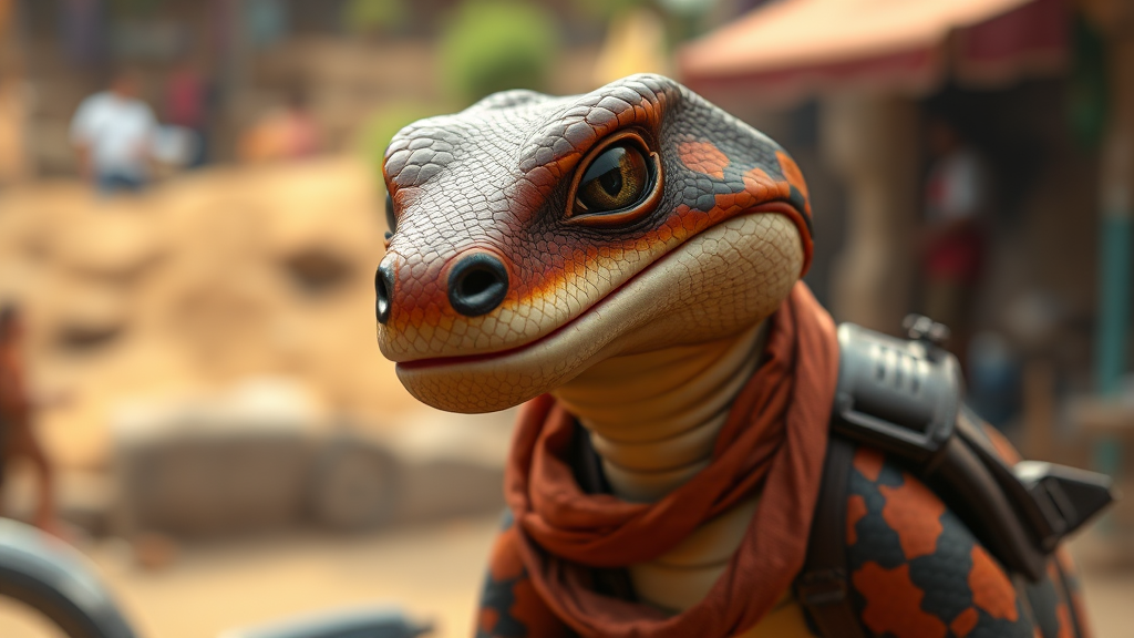 파충류 캐릭터 ‘게리’를 통해 본 주토피아 세계관 (realistic 스타일)