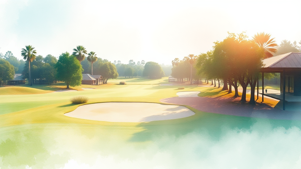 파크골프장 이용 시간 및 정기 휴장일 확인하기 (watercolor 스타일)