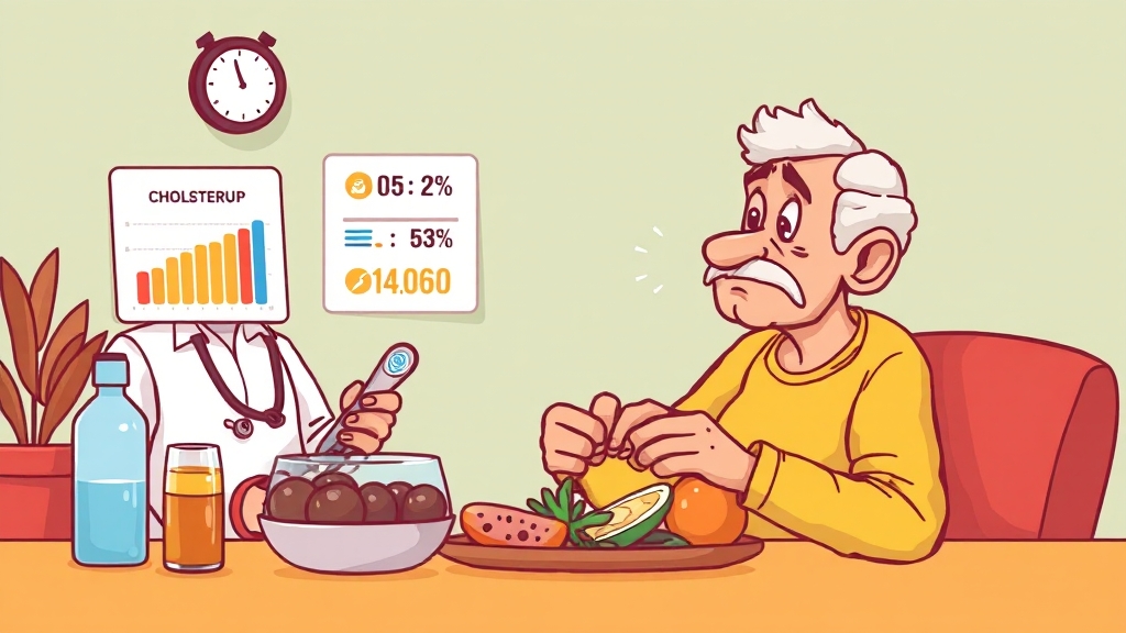 고콜레스테롤혈증의 진단과 치료 (cartoon 스타일)