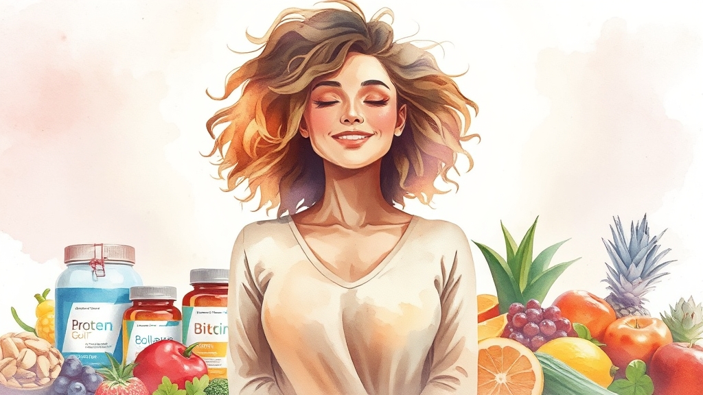 탈모 예방, 식습관도 중요해요 (watercolor 스타일)