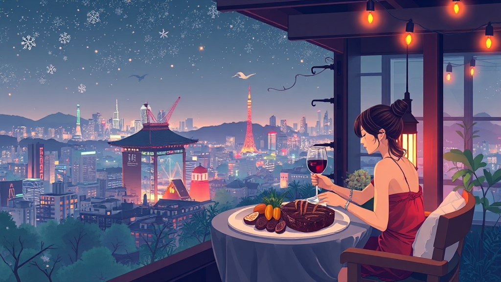 서울숲 맛집, 어디에? (illustration 스타일)