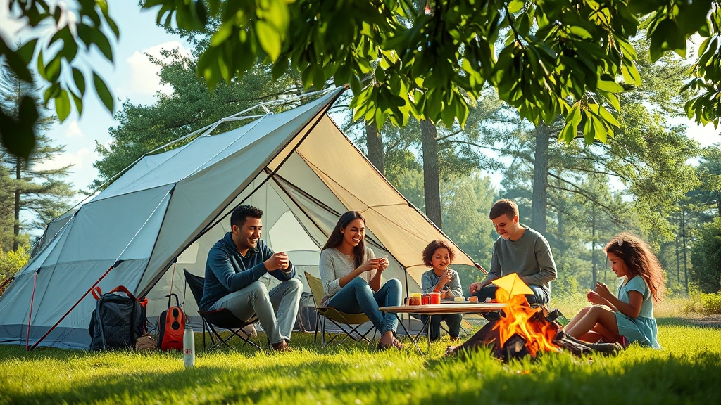 타프/쉘터 조합 활용 (realistic 스타일)