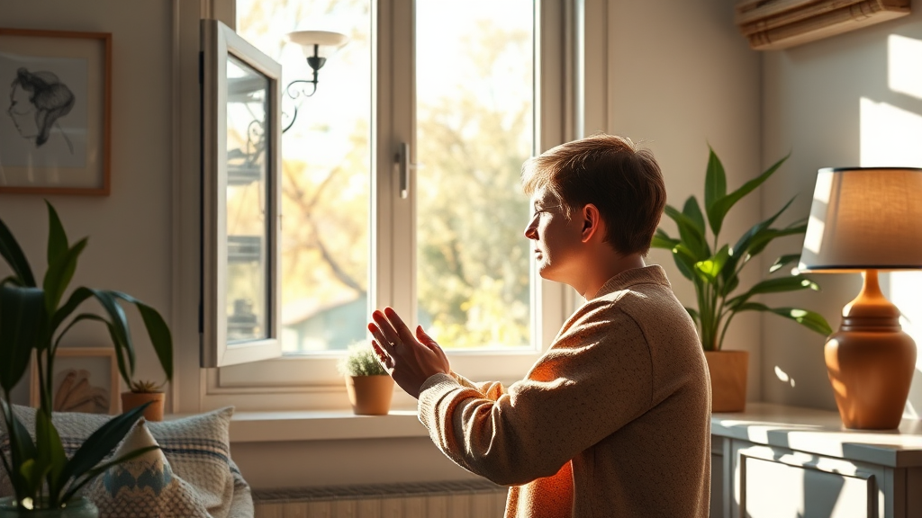 집 안 환기, 코막힘과 콧물 예방의 핵심 (realistic 스타일)