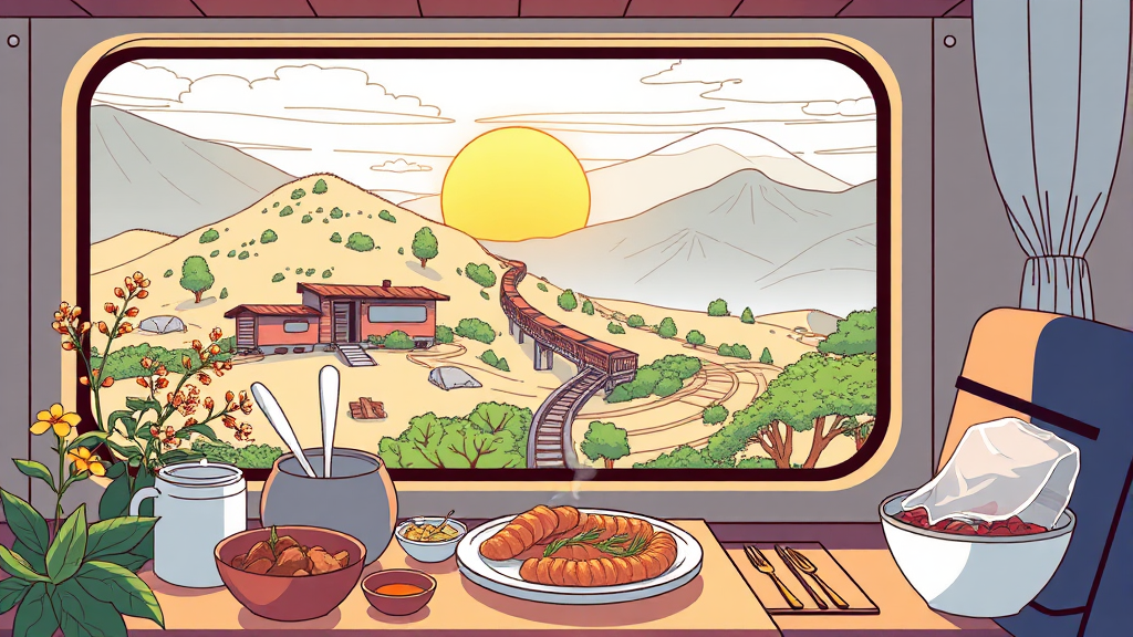 기차 여행의 새로운 발견: 남도의 다채로운 매력 속으로 (illustration 스타일)