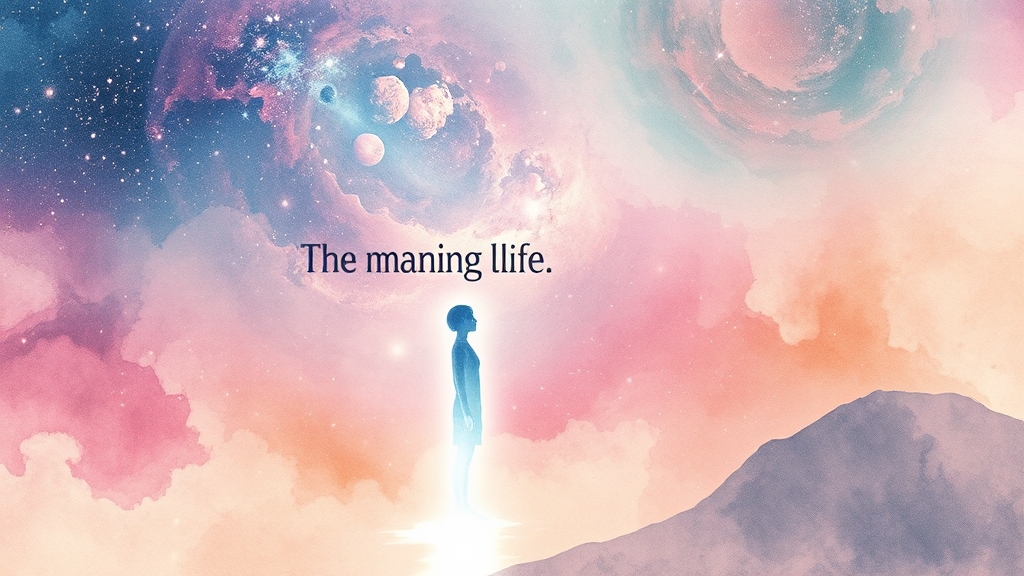 AI 시대의 영성: 삶의 의미와 변화 (watercolor 스타일)
