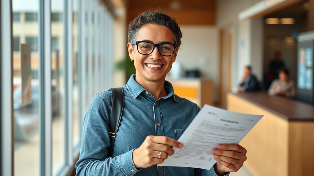 주민센터 방문 전입신고, 이것만 준비하세요 (realistic 스타일)