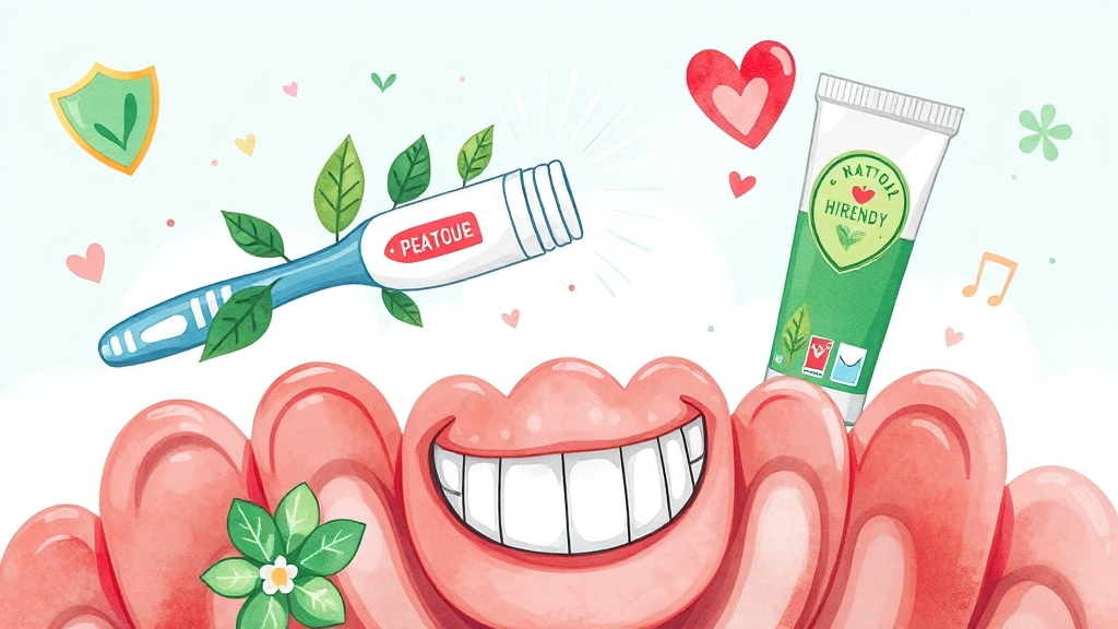 잇몸 건강 치약 선택법 (cartoon 스타일)