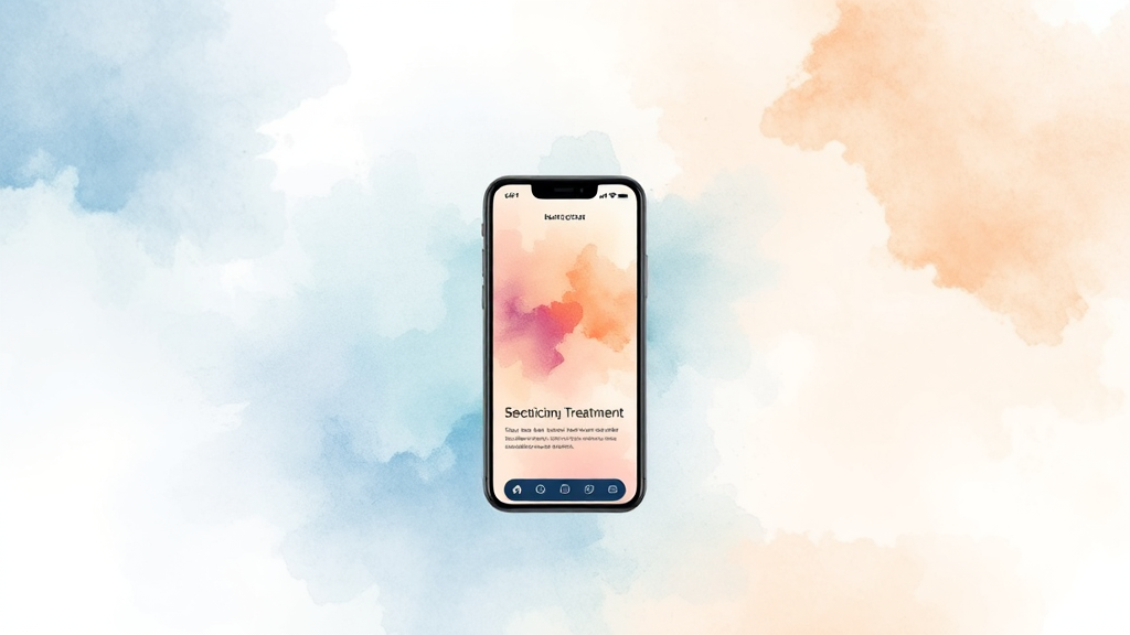 비대면 진료 앱 선택 (watercolor 스타일)