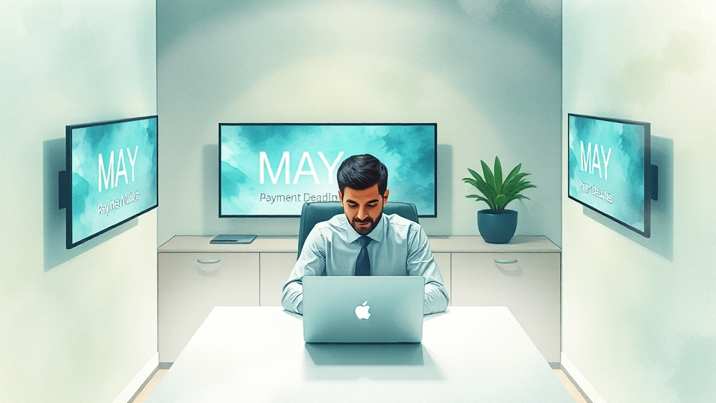 납부 방법 및 기한 (watercolor 스타일)