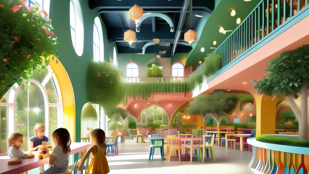 미래를 그리다: 2026년 서울형 키즈카페 확대 계획 (realistic 스타일)