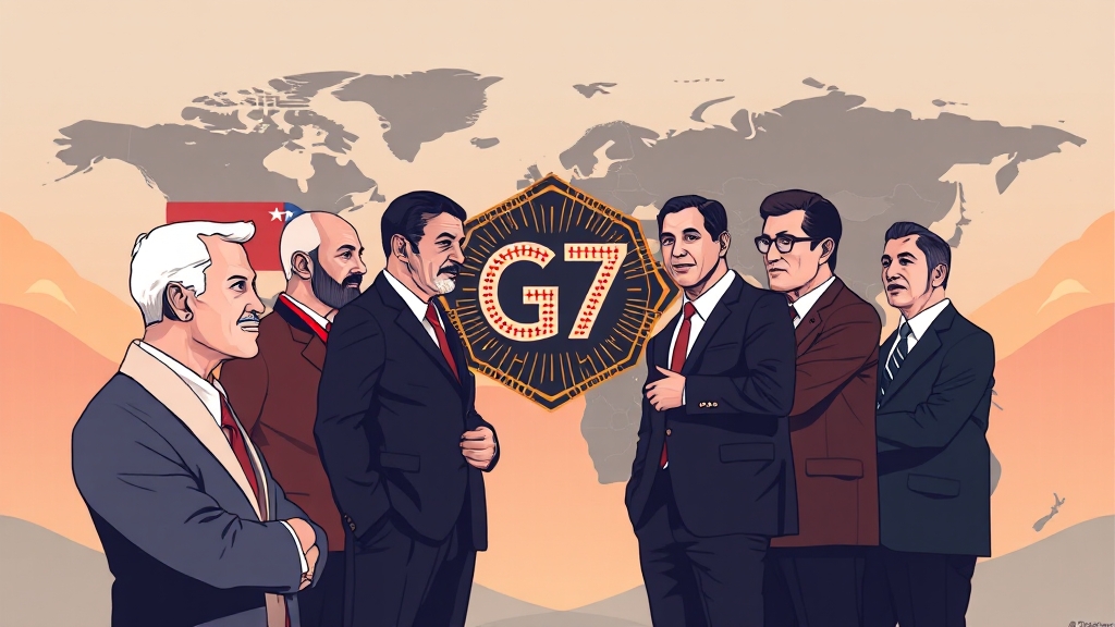 G7, 미래는 어떻게 변화할까? (illustration 스타일)