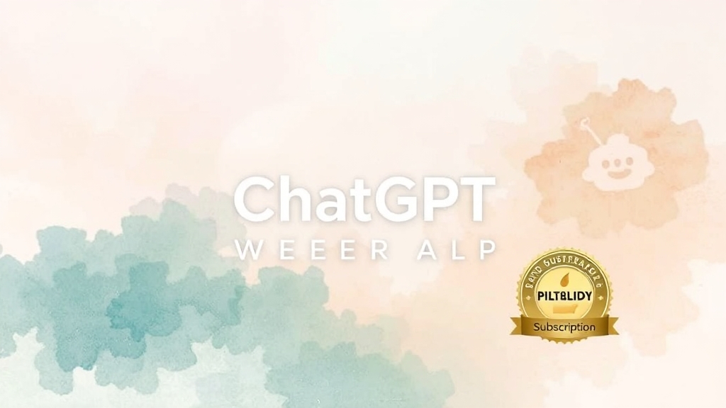 챗GPT 유료 버전 및 요금제 비교 (watercolor 스타일)