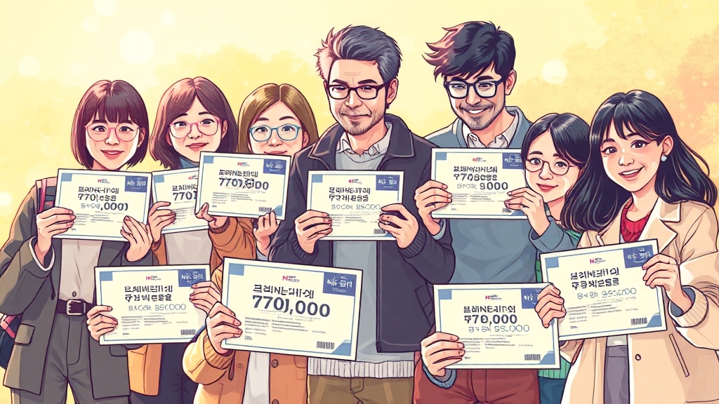 바우처 카드 발급 및 사용 (illustration 스타일)