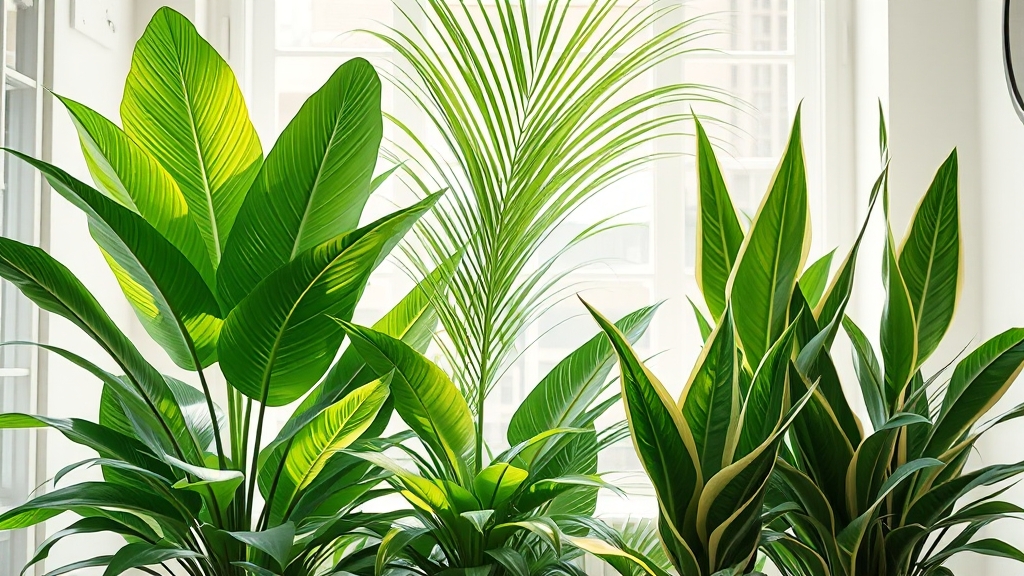 공기정화식물에 관한 종합 가이드 (2025최신) 2 공기정화 식물 선택 (realistic 스타일)
