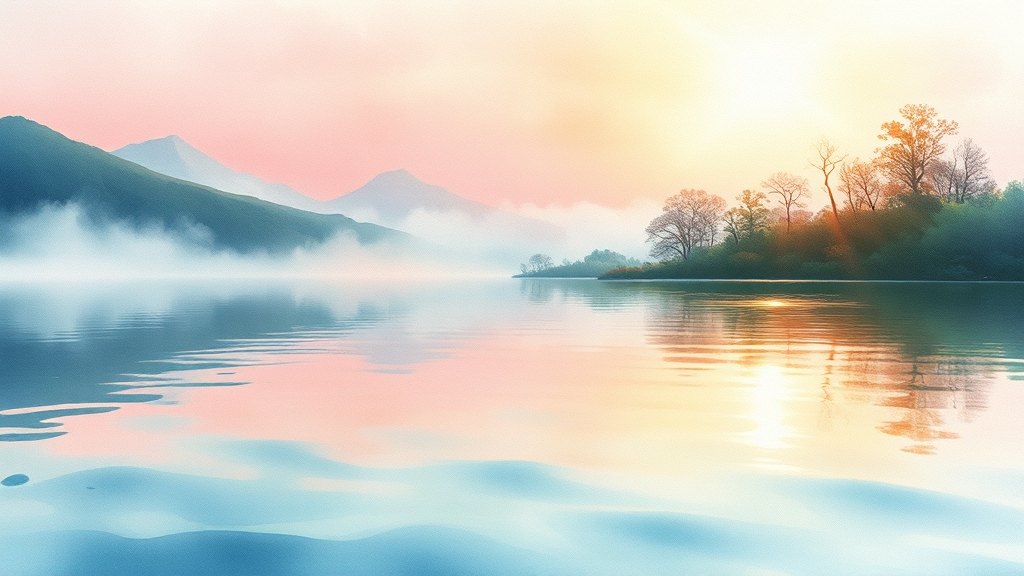 물 상태별 꿈 해몽 (watercolor 스타일)