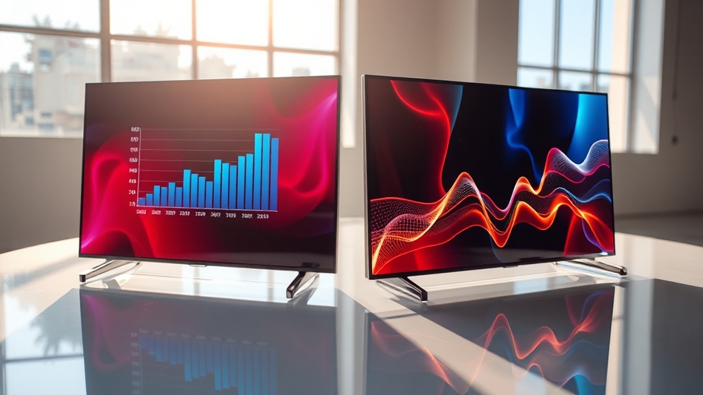 OLED 시장 경쟁 심화 (realistic 스타일)