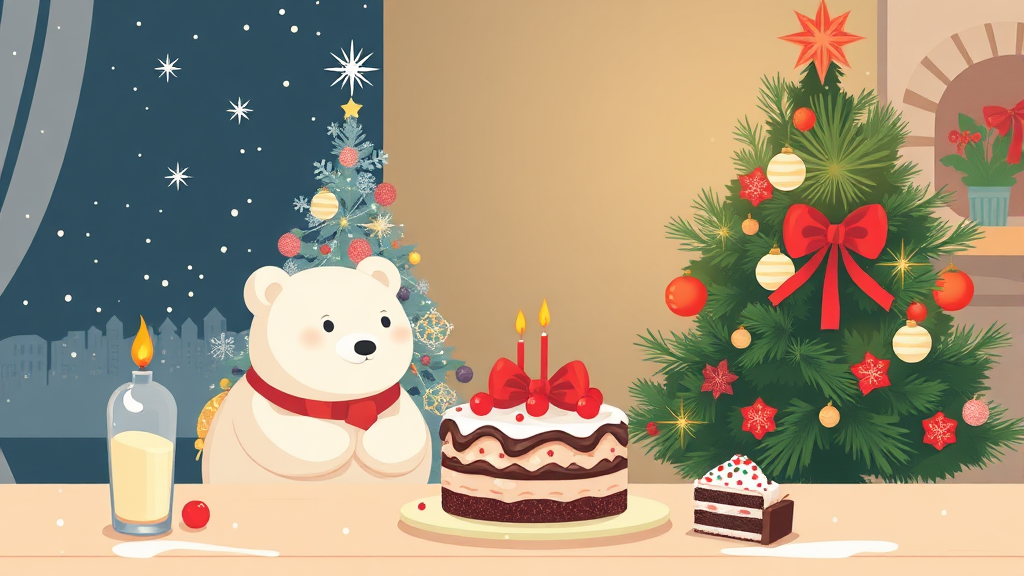 투썸 크리스마스 케이크 라인업 및 추천 (illustration 스타일)