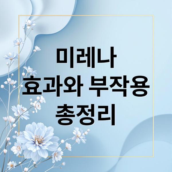 미레나
효과와 부작용
총정리 (미레나 시술)