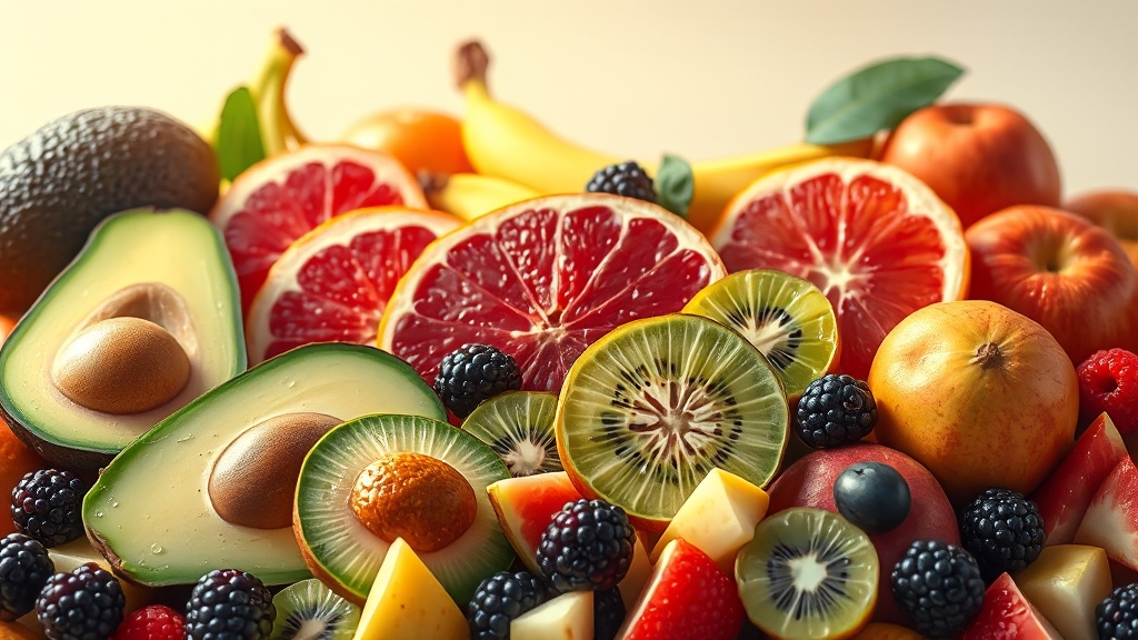 과일별 단백질 함량 비교 (realistic 스타일)