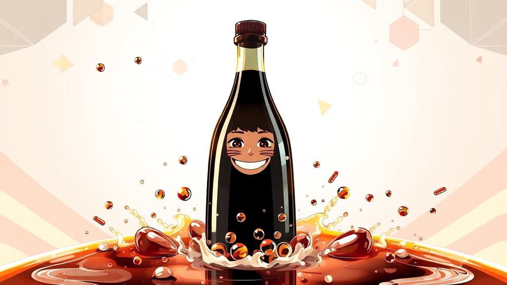 흑초, 건강한 선택! (illustration 스타일)