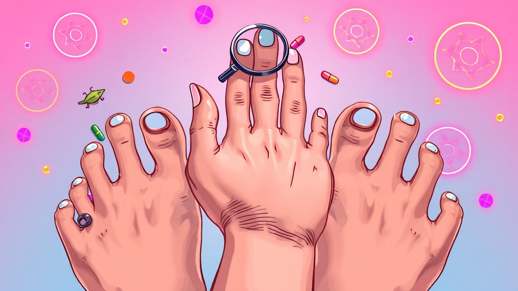 손발톱무좀 치료제 선택 가이드 (illustration 스타일)
