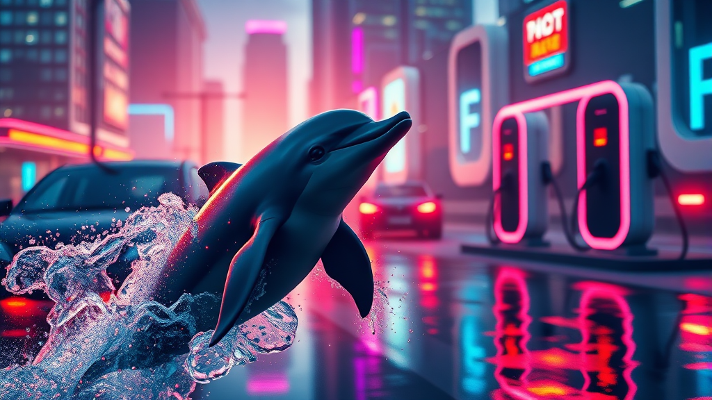 BYD 주요 모델 분석: 돌핀, 아토3, 씰 (realistic 스타일)