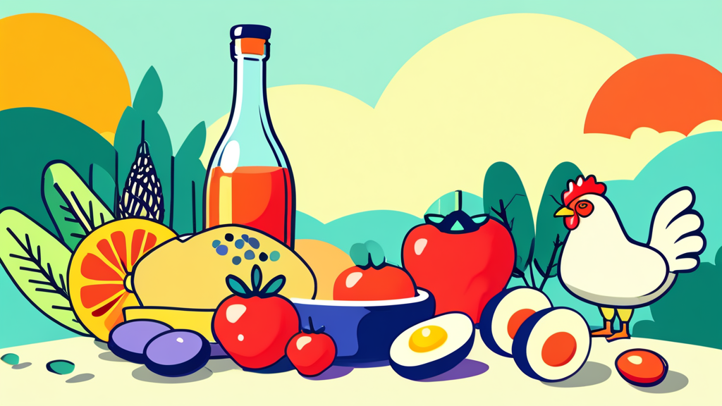 베지테리언: 다양한 선택지 (cartoon 스타일)