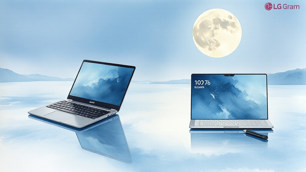 경쟁 모델 비교: 갤럭시 북 프로 (watercolor 스타일)