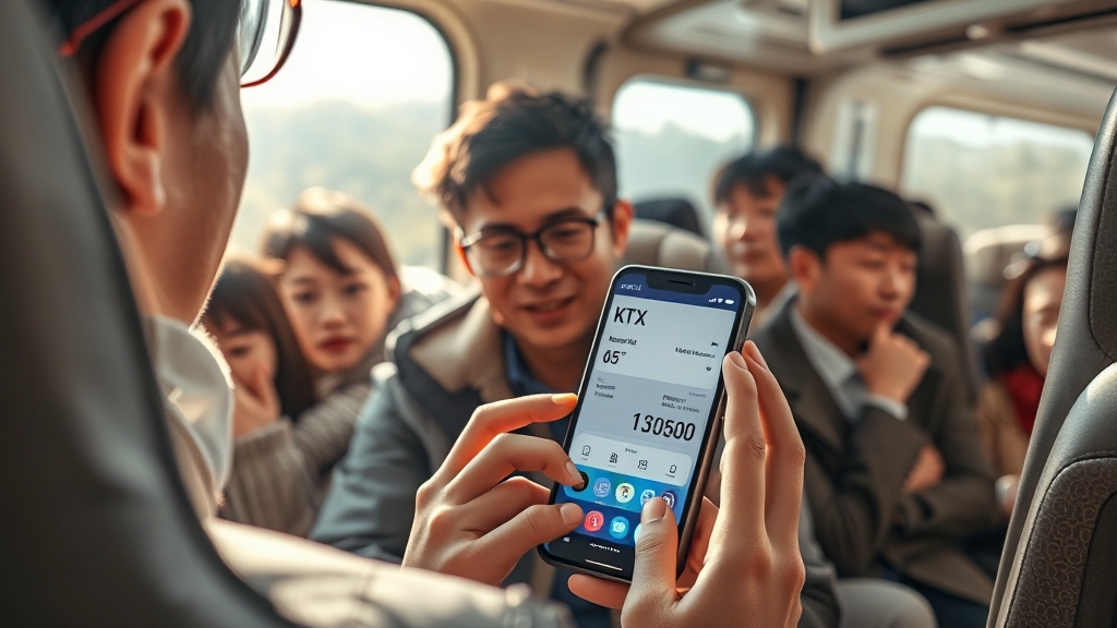 코레일톡 앱 활용 꿀팁 (realistic 스타일)