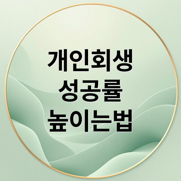 개인회생
성공률
높이는법 (개인회생 인가율 변제 완료율)