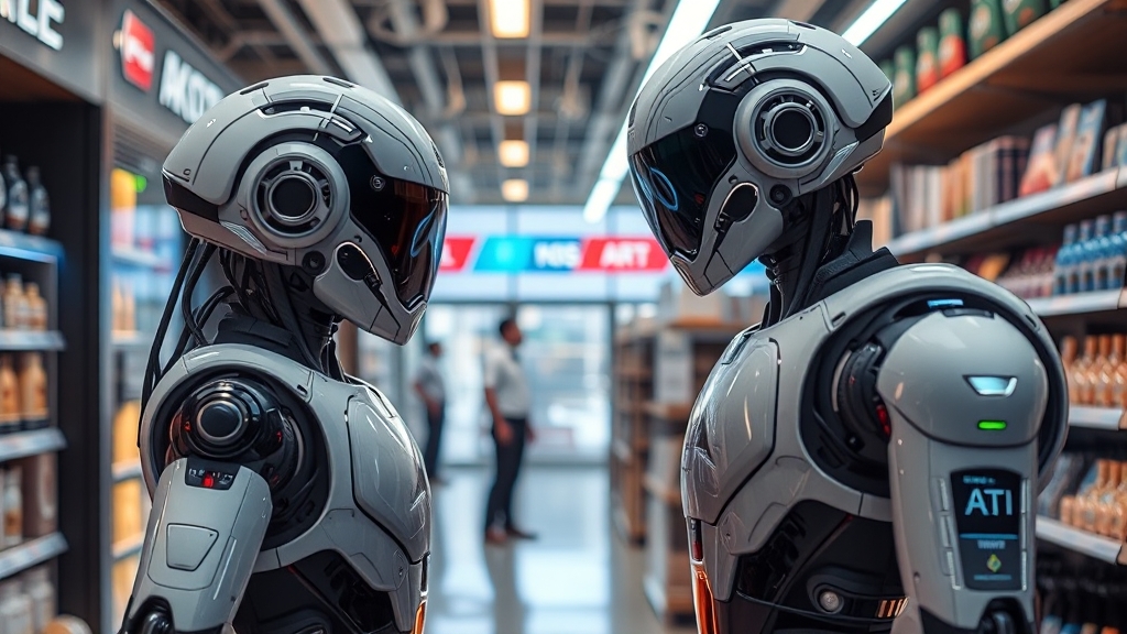 로봇 점원, 어디까지 왔을까? (realistic 스타일)