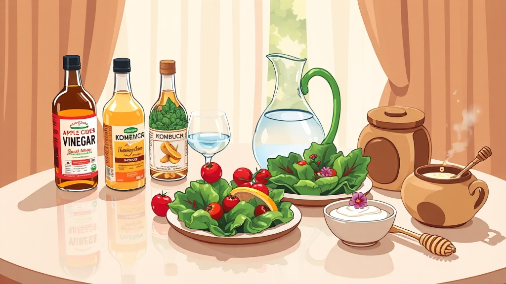 애사비와 찰떡궁합 음식 조합 (cartoon 스타일)