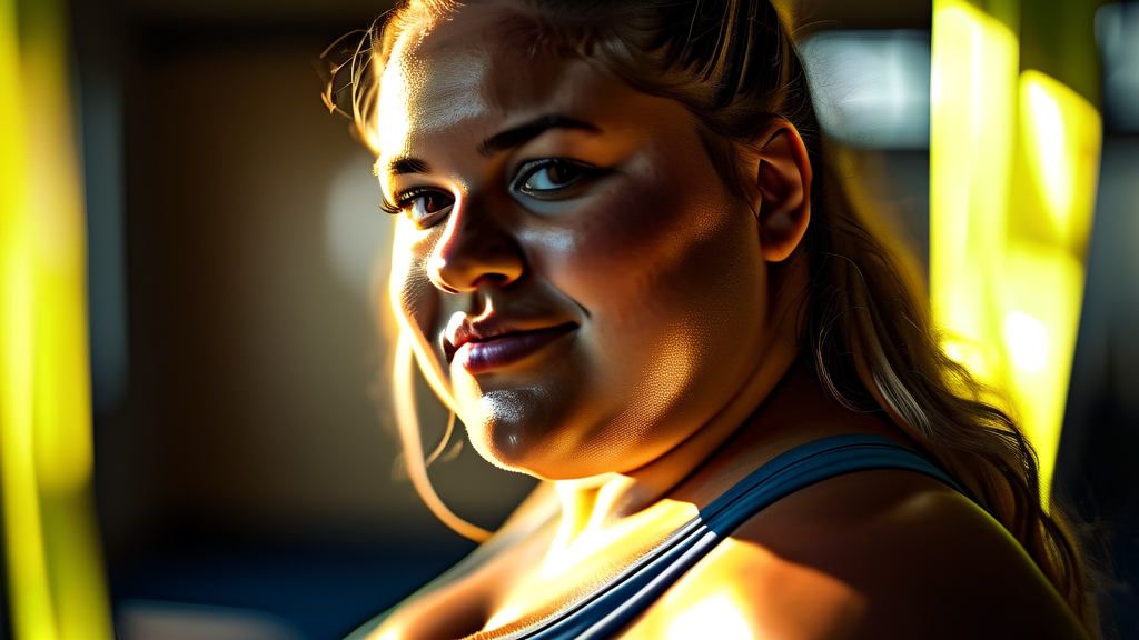 체중계 숫자를 넘어: 정체기 동안의 진짜 변화 (realistic 스타일)