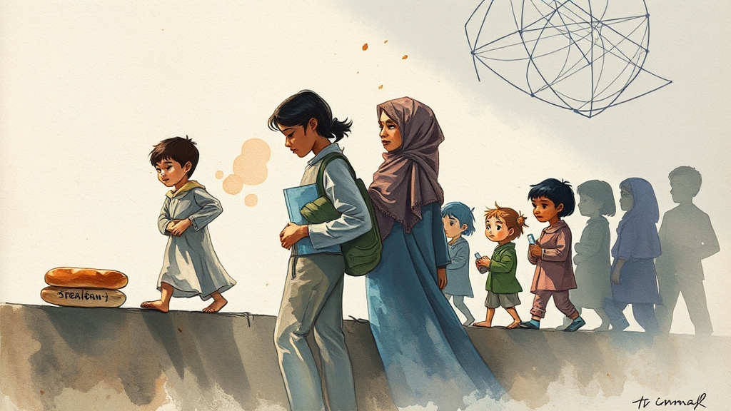 복지 트랩, 왜 발생할까요? (watercolor 스타일)