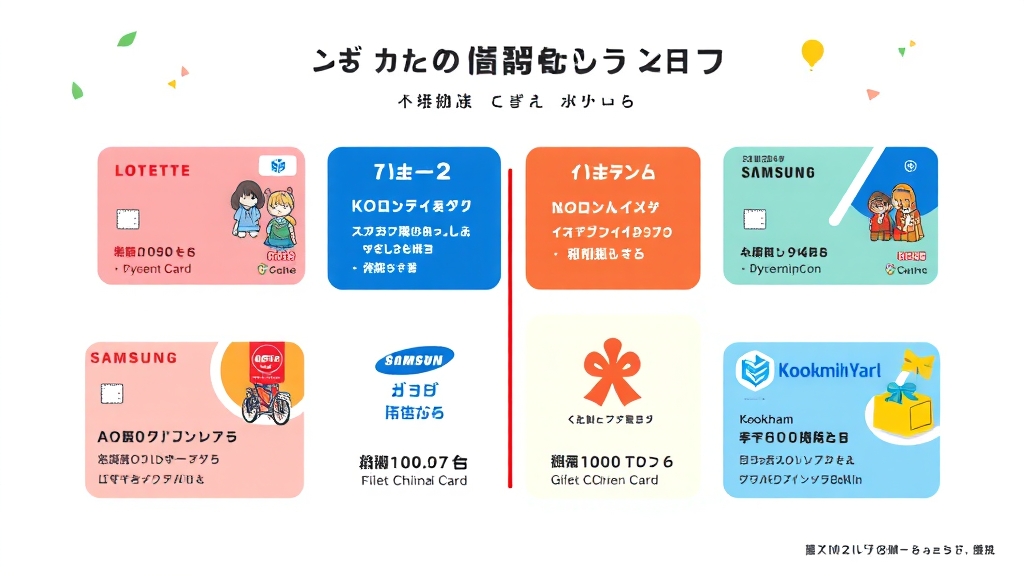 카드사별 혜택 비교 (cartoon 스타일)