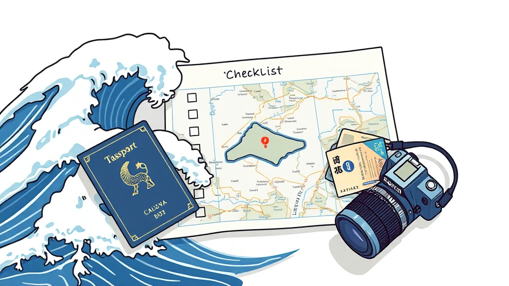 대마도 여행, 주의사항 체크! (illustration 스타일)