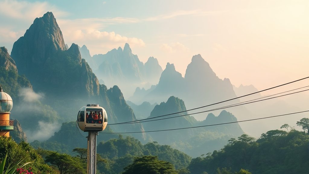 장가계, 무엇을 기대할 수 있을까? (watercolor 스타일)