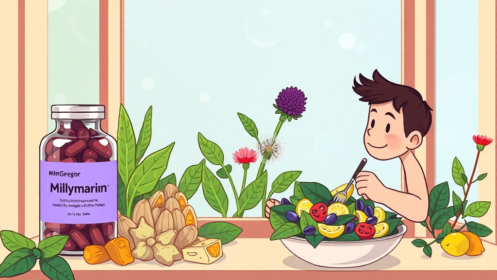 밀크씨슬, 얼마나 어떻게 먹을까요? (cartoon 스타일)