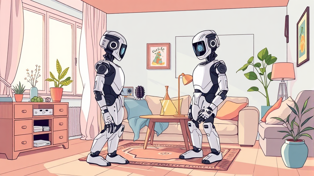 휴머노이드 로봇, 우리 삶을 어떻게 바꿀까? (illustration 스타일)