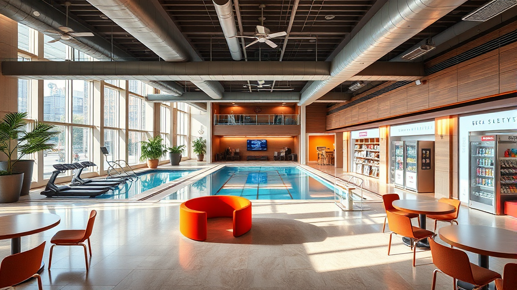 호텔 부대시설: 휴식과 즐거움을 더하는 다채로운 공간 (realistic 스타일)