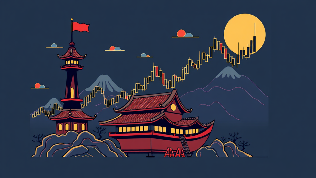 주가 상승/하락 요인 (illustration 스타일)