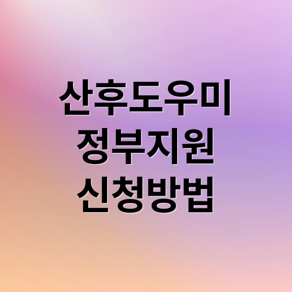 산후도우미
정부지원
신청방법 (산후도우미 지원 신청)