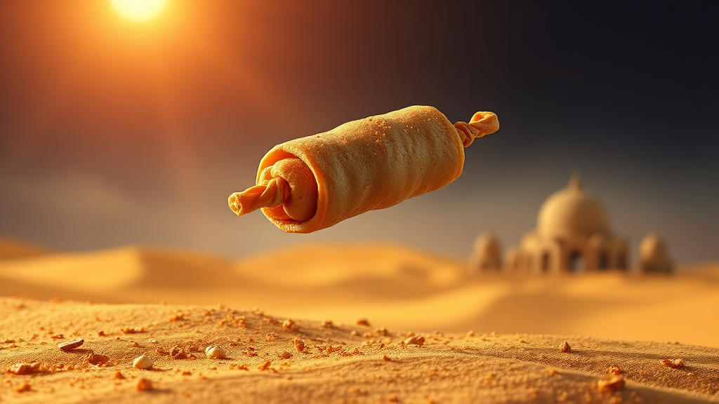 두바이 쫀득롤: 기념품 가치 (realistic 스타일)