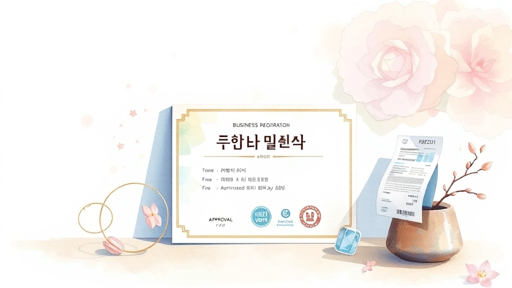 신청 방법 및 절차 (watercolor 스타일)