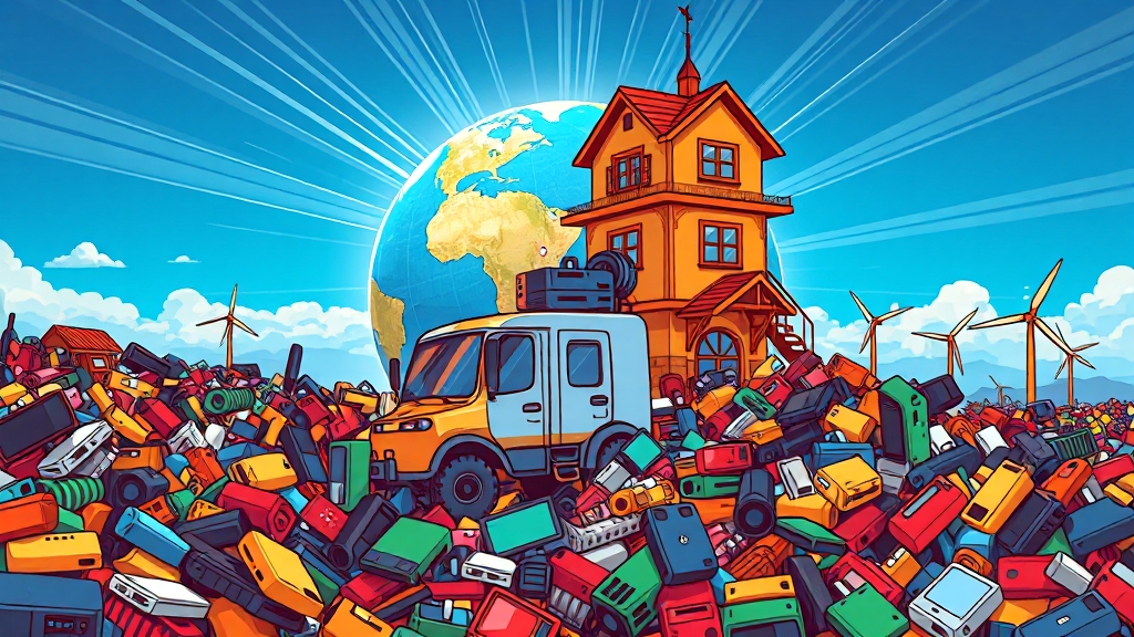 폐가전 무료수거, 왜 필요할까요? (cartoon 스타일)