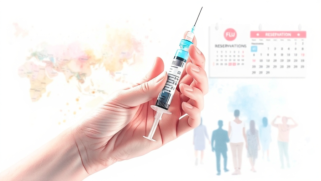 접종 장소 및 예약 방법 (watercolor 스타일)